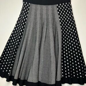 Elegant Black and White Patterned Skirt